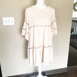Beautiful Flowing Spring Peach Colored Dress - lrg
